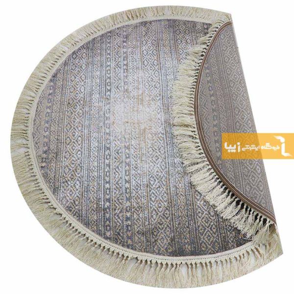 فرش گرد طوسی طرح مراکش5