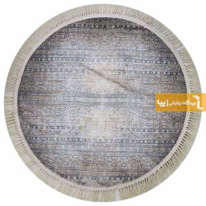 فرش گرد طوسی طرح مراکش12