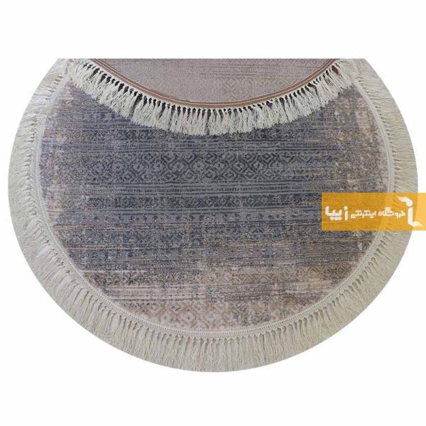 فرش گرد طوسی طرح پاسکال3