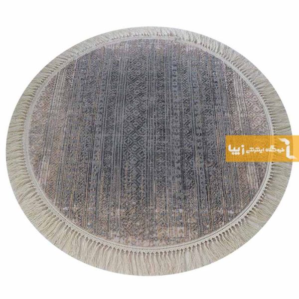 فرش گرد طوسی طرح پاسکال10