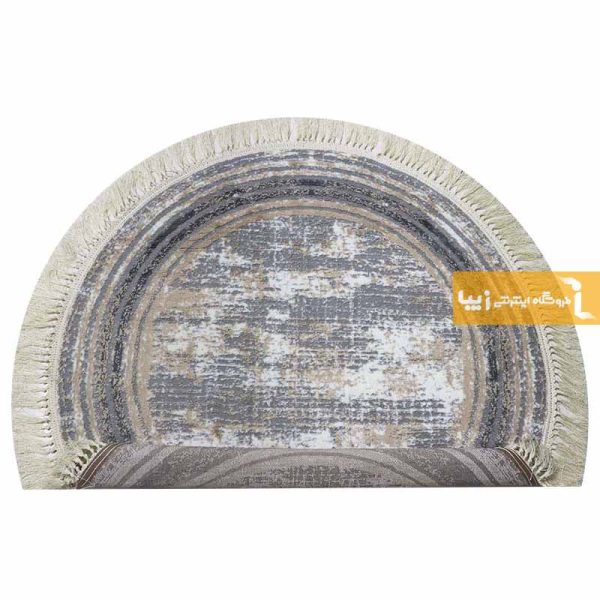 فرش گرد طوسی طرح پتینه11