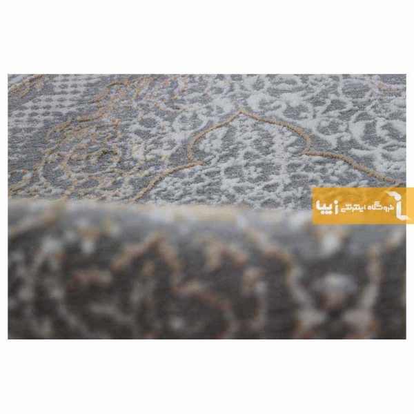فرش گرد طوسی طرح روناک8