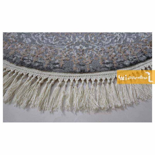 فرش گرد طوسی طرح روناک10