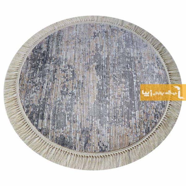 فرش گرد طوسی طرح صحرا8