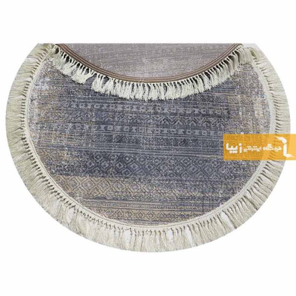 فرش گرد طوسی طرح طنجه10