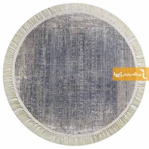 فرش گرد طوسی طرح طنجه9