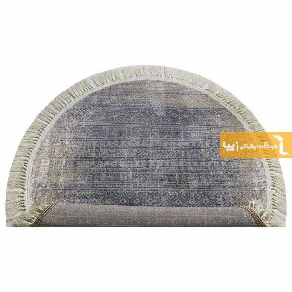 فرش گرد طوسی طرح طنجه7