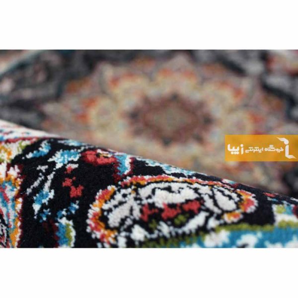 فرش گرد سرمه ای طرح هیوا8