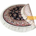 فرش گرد سرمه ای طرح صبا4