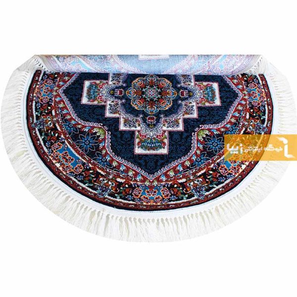 فرش گرد سرمه ای طرح ناردون6