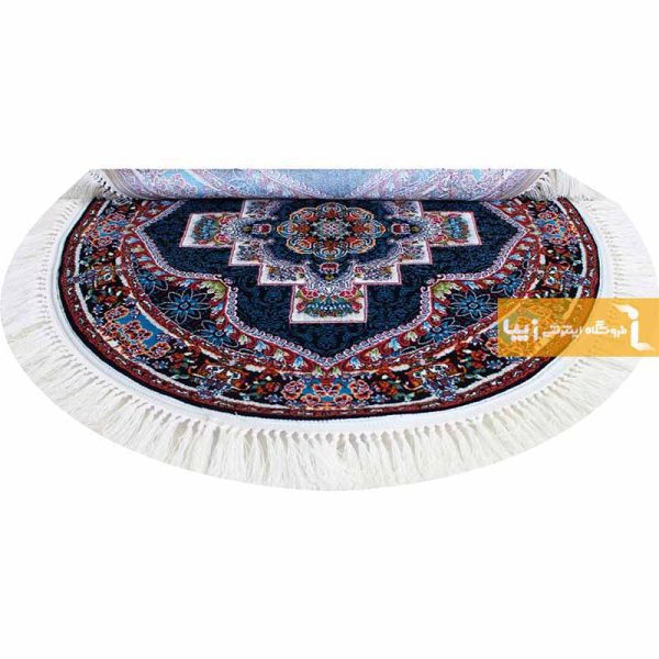 فرش گرد سرمه ای طرح ناردون5
