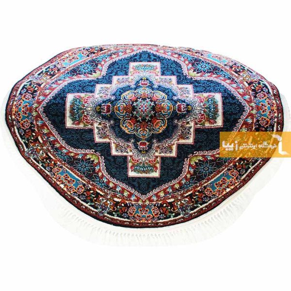 فرش گرد سرمه ای طرح ناردون8