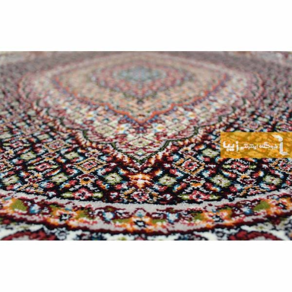 فرش گرد سرمه ای طرح ریزماهی11