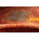 فرش گرد قرمز طرح کارنلین7