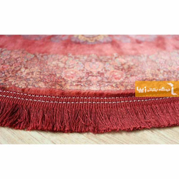 فرش گرد قرمز طرح کارنلین8
