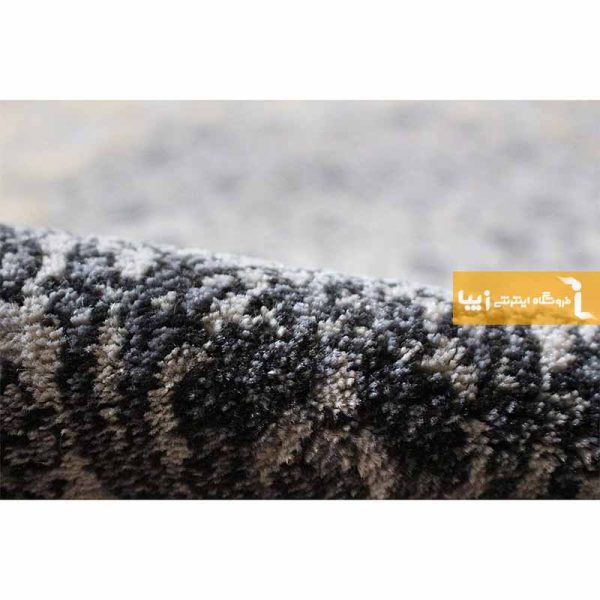 فرش گرد نقره ای طرح شاهکار5