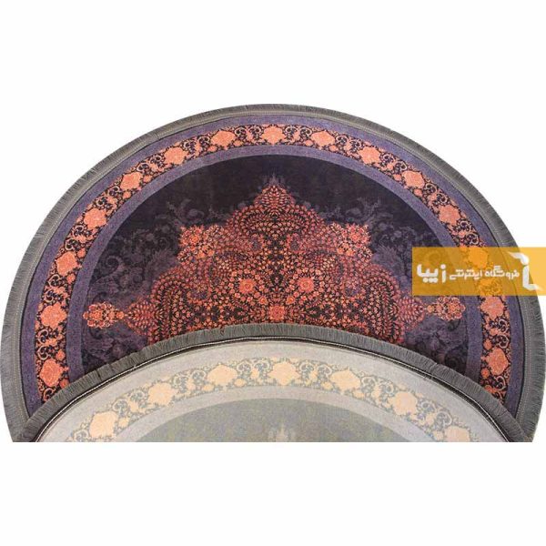 فرش گرد بنفش طرح آمیتیست13