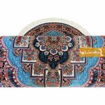 فرش بیضی آبی طرح آبی10