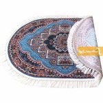 فرش بیضی آبی طرح آبی2