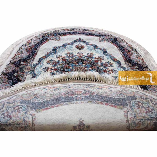 فرش بیضی کرم طرح نیلا6
