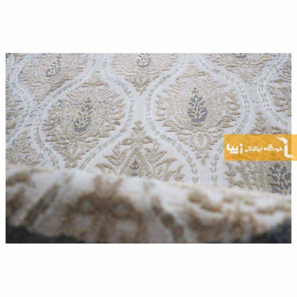 فرش بیضی کرم طرح گندم7