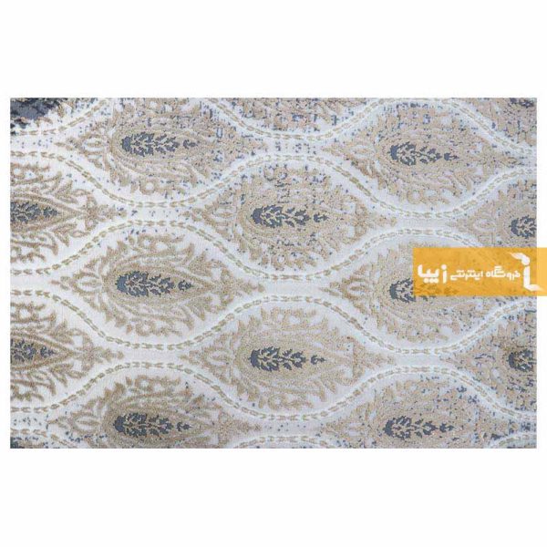 فرش بیضی کرم طرح گندم3
