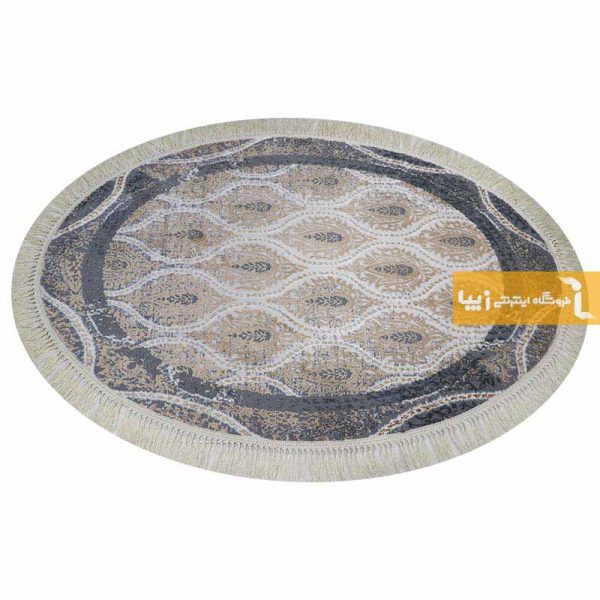 فرش بیضی کرم طرح گندم13