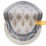فرش بیضی کرم طرح گندم11