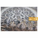 فرش بیضی کرم طرح گلشن7