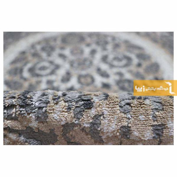 فرش بیضی کرم طرح گلشن7