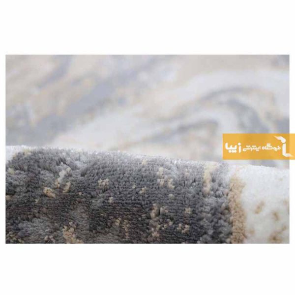 فرش بیضی کرم طرح کویر11