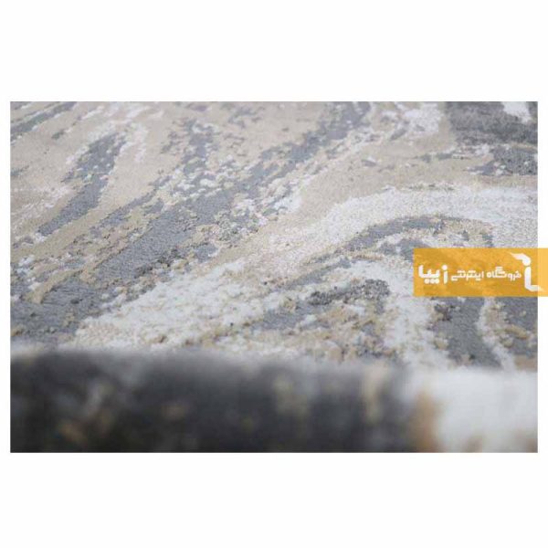 فرش بیضی کرم طرح کویر10