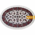 فرش بیضی کرم طرح صبا9