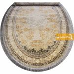 فرش بیضی کرم طرح شاهکار6