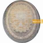 فرش بیضی کرم طرح شاهکار4