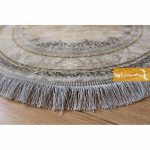 فرش بیضی کرم طرح شاهکار2