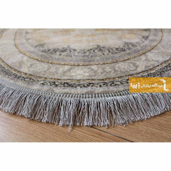 فرش بیضی کرم طرح شاهکار2