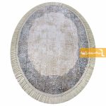 فرش بیضی کرم طرح سورن10