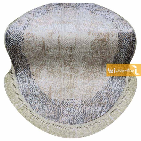 فرش بیضی کرم طرح سورن9