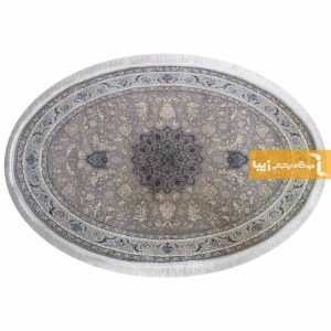 فرش بیضی طرح شاهسوند زمینه فیلی