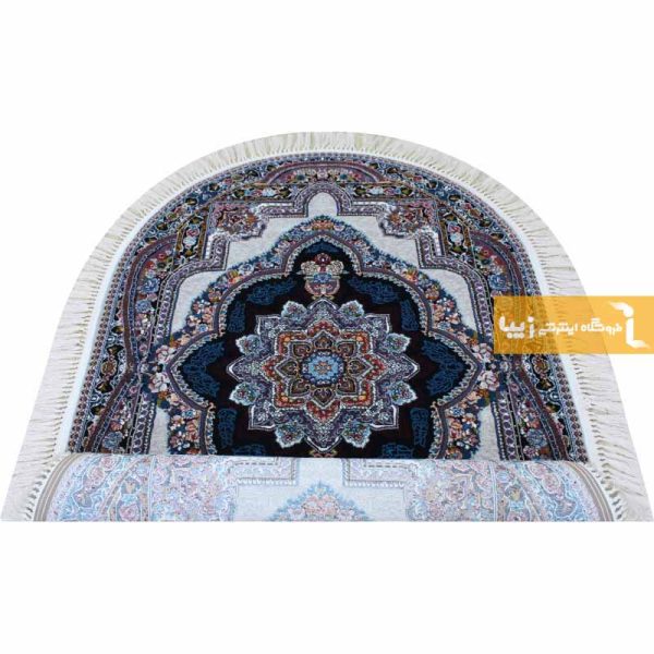 فرش بیضی فیلی طرح باغ معلق3