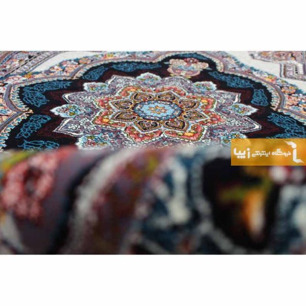فرش بیضی فیلی طرح باغ معلق14