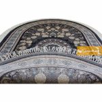 فرش بیضی دودی طرح اصفهان2