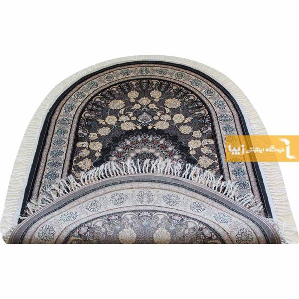 فرش بیضی دودی طرح اصفهان9