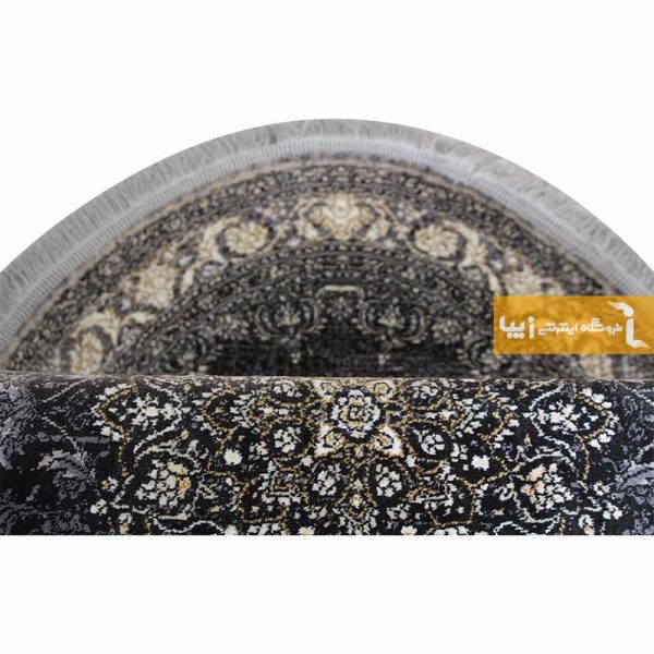 فرش بیضی دودی طرح شاهکار4