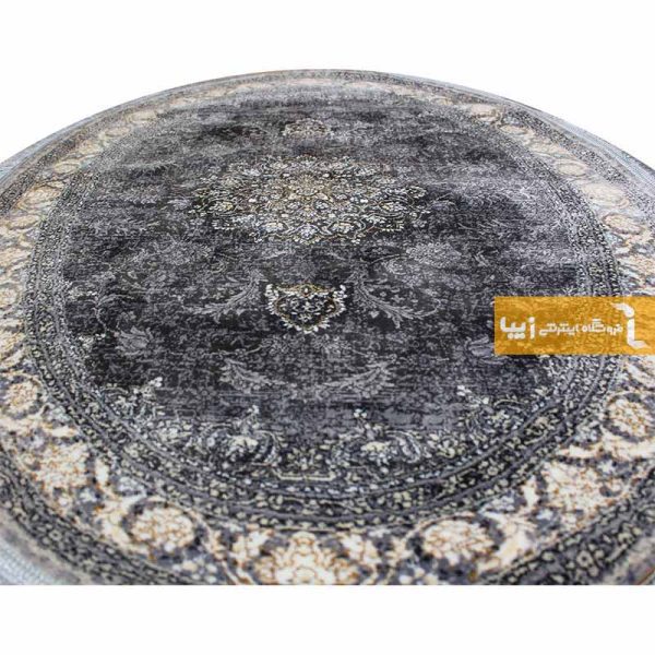 فرش بیضی دودی طرح شاهکار9