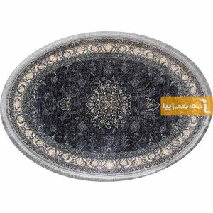 فرش بیضی دودی طرح شاهکار6