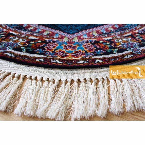 فرش بیضی سرمه ای طرح ناردون8