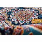 فرش بیضی سرمه ای طرح ناردون3