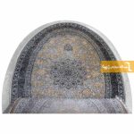 فرش بیضی نقره ای طرح شاهسوند5